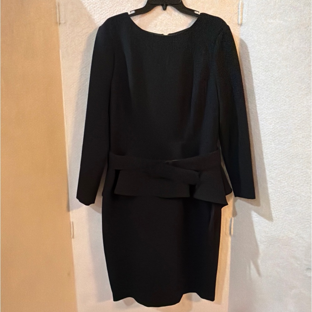 Donna Karan New York Belted Black Dress Size 12